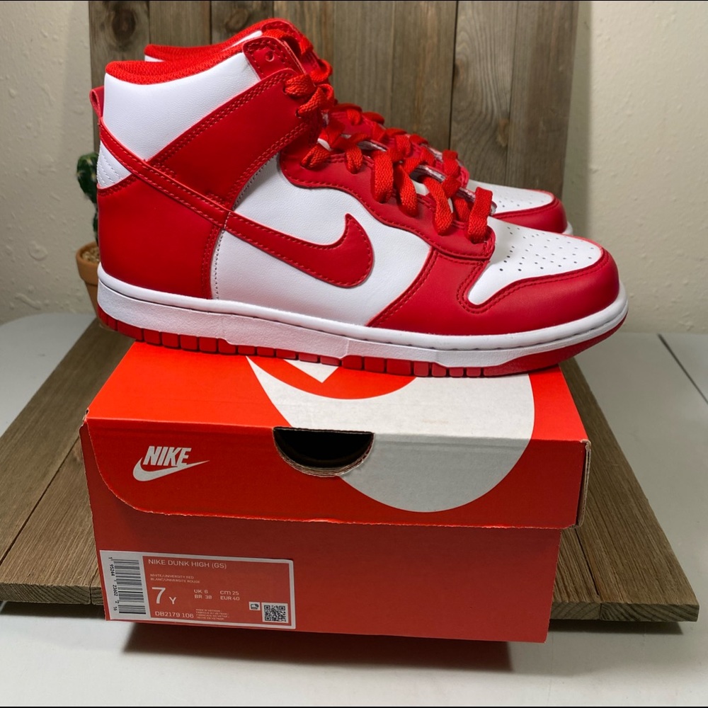 Nike Red and White Women's Sneakers